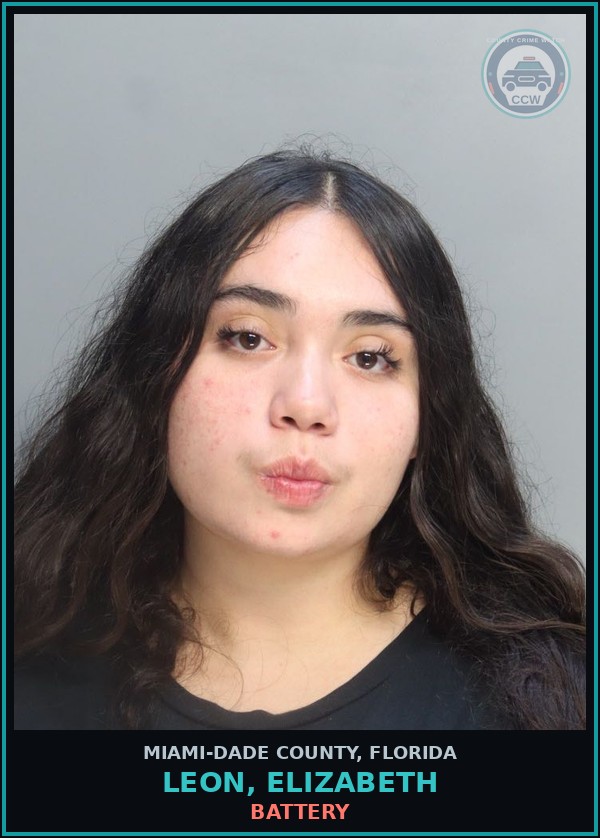 Booking mugshot of LEON, ELIZABETH in Miami-Dade County