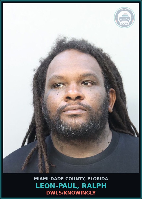Booking mugshot of LEON-PAUL, RALPH in Miami-Dade County