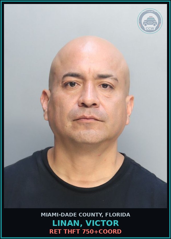 Booking mugshot of LINAN, VICTOR in Miami-Dade County
