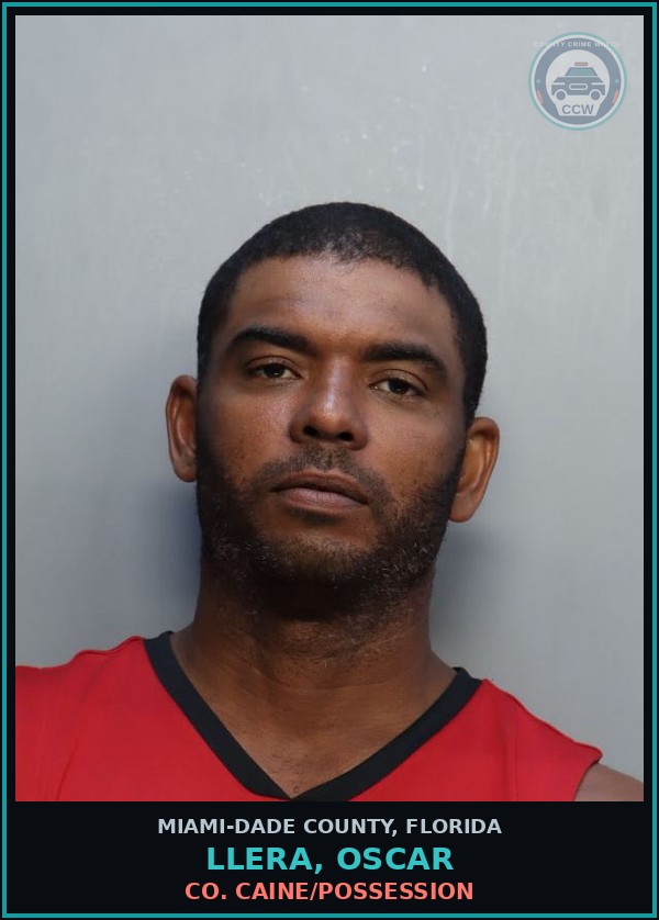 Booking mugshot of LLERA, OSCAR in Miami-Dade County