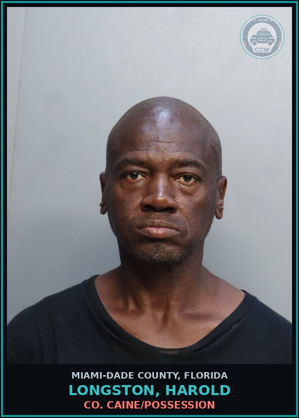Booking mugshot of LONGSTON, HAROLD in Miami-Dade County