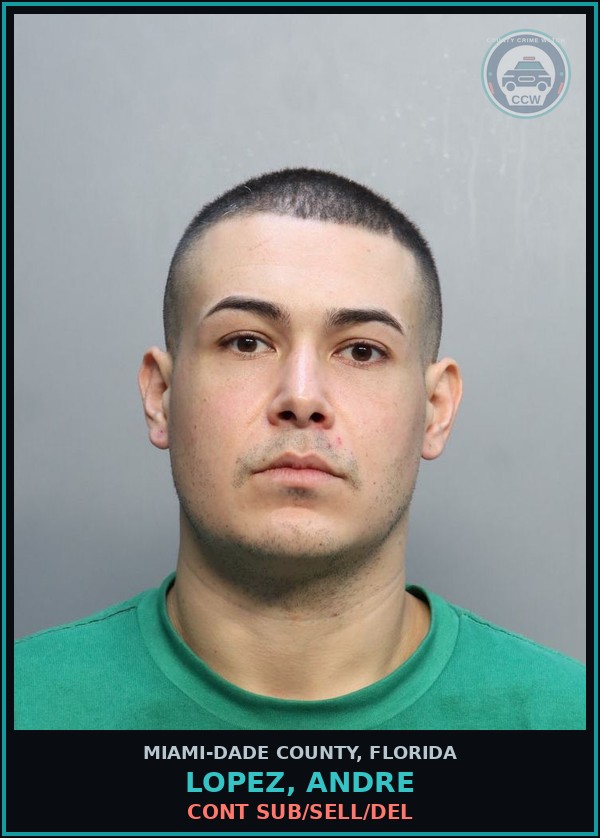 Booking mugshot of LOPEZ, ANDRE in Miami-Dade County