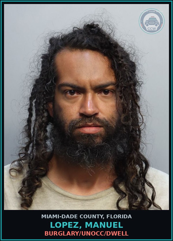 Booking mugshot of LOPEZ, MANUEL in Miami-Dade County