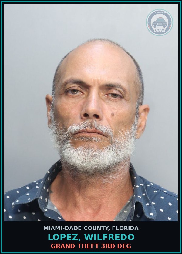 Booking mugshot of LOPEZ, WILFREDO in Miami-Dade County