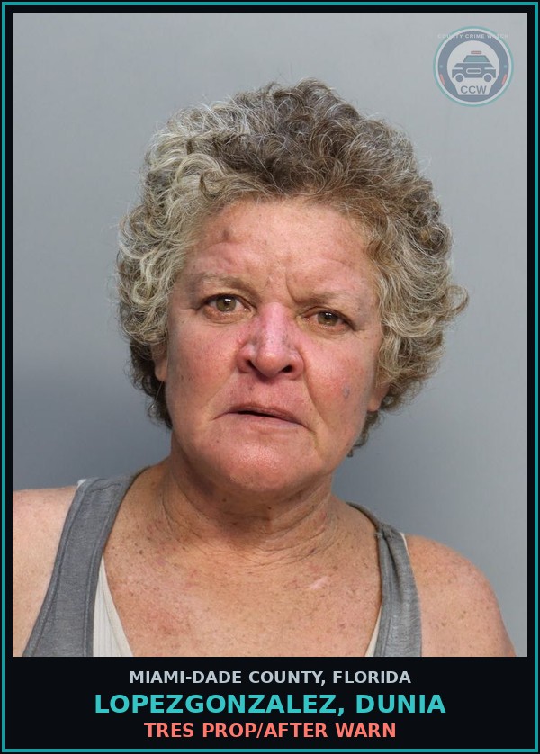 Booking mugshot of LOPEZGONZALEZ, DUNIA in Miami-Dade County