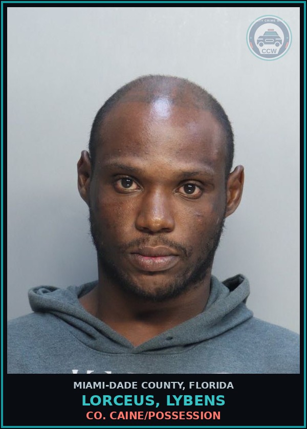 Booking mugshot of LORCEUS, LYBENS in Miami-Dade County