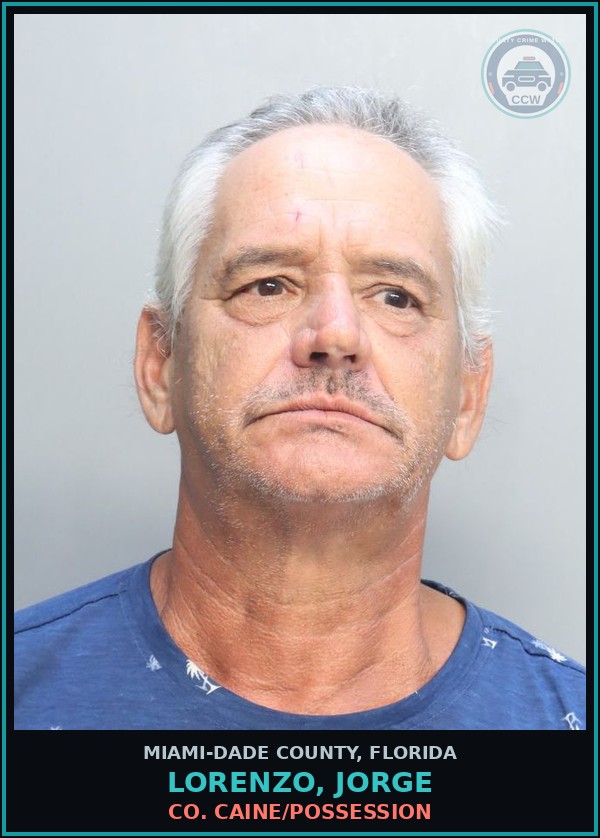 Booking mugshot of LORENZO, JORGE in Miami-Dade County