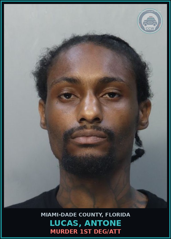 Booking mugshot of LUCAS, ANTONE in Miami-Dade County