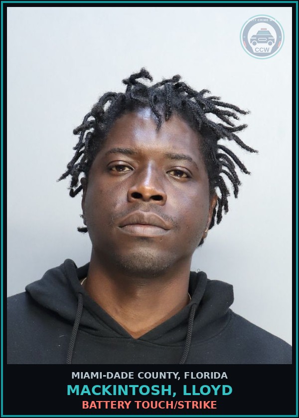 Booking mugshot of MACKINTOSH, LLOYD in Miami-Dade County