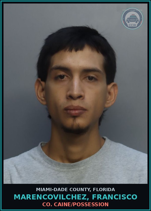 Booking mugshot of MARENCOVILCHEZ, FRANCISCO in Miami-Dade County