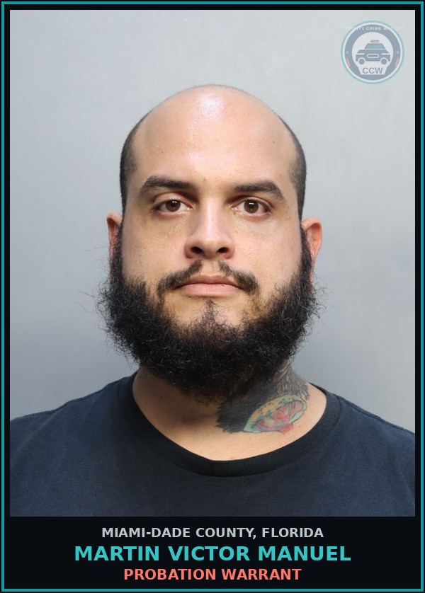 Booking mugshot of MARTIN VICTOR  MANUEL in Miami-Dade County