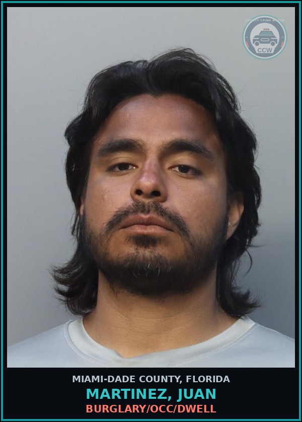 Booking mugshot of MARTINEZ, JUAN in Miami-Dade County
