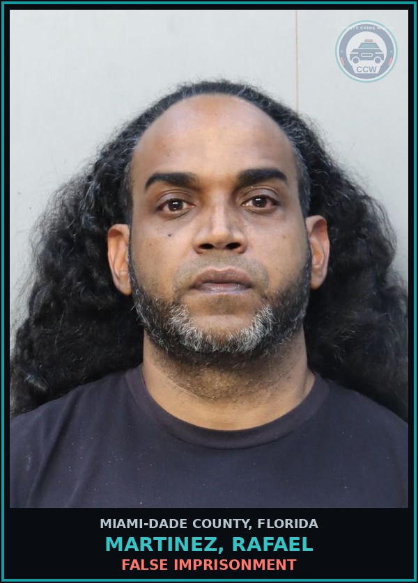 Booking mugshot of MARTINEZ, RAFAEL in Miami-Dade County