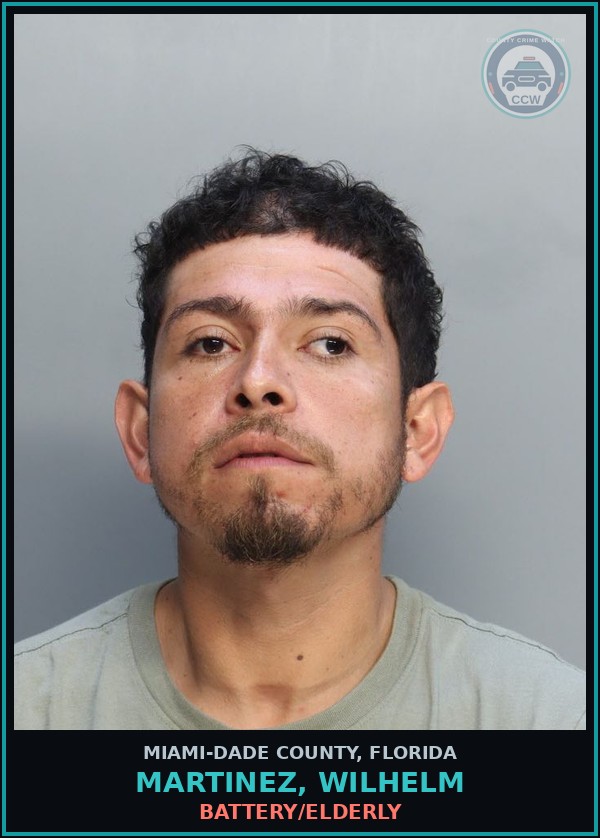 Booking mugshot of MARTINEZ, WILHELM in Miami-Dade County