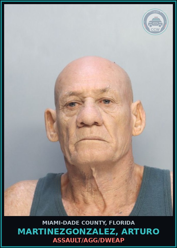 Booking mugshot of MARTINEZGONZALEZ, ARTURO in Miami-Dade County