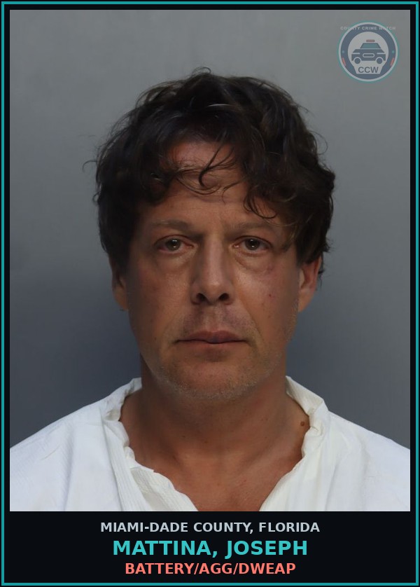 Booking mugshot of MATTINA, JOSEPH in Miami-Dade County