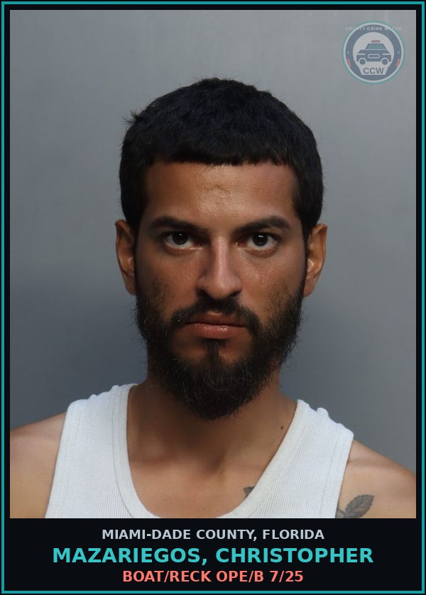 Booking mugshot of MAZARIEGOS, CHRISTOPHER in Miami-Dade County