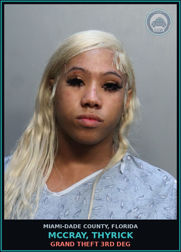 Booking mugshot of MCCRAY, THYRICK in Miami-Dade County
