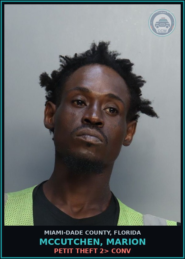 Booking mugshot of MCCUTCHEN, MARION in Miami-Dade County
