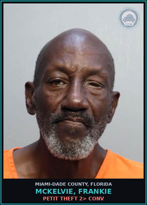 Booking mugshot of MCKELVIE, FRANKIE in Miami-Dade County
