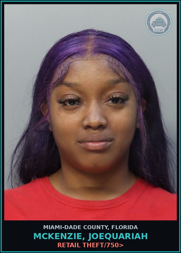 Booking mugshot of MCKENZIE, JOEQUARIAH in Miami-Dade County