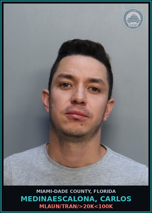 Booking mugshot of MEDINAESCALONA, CARLOS in Miami-Dade County