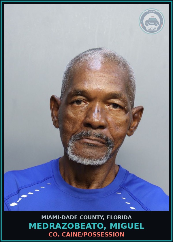 Booking mugshot of MEDRAZOBEATO, MIGUEL in Miami-Dade County