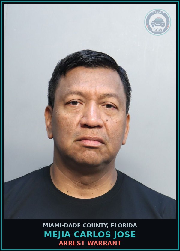 Booking mugshot of MEJIA CARLOS  JOSE in Miami-Dade County