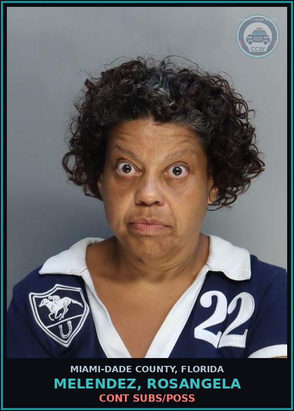 Booking mugshot of MELENDEZ, ROSANGELA in Miami-Dade County