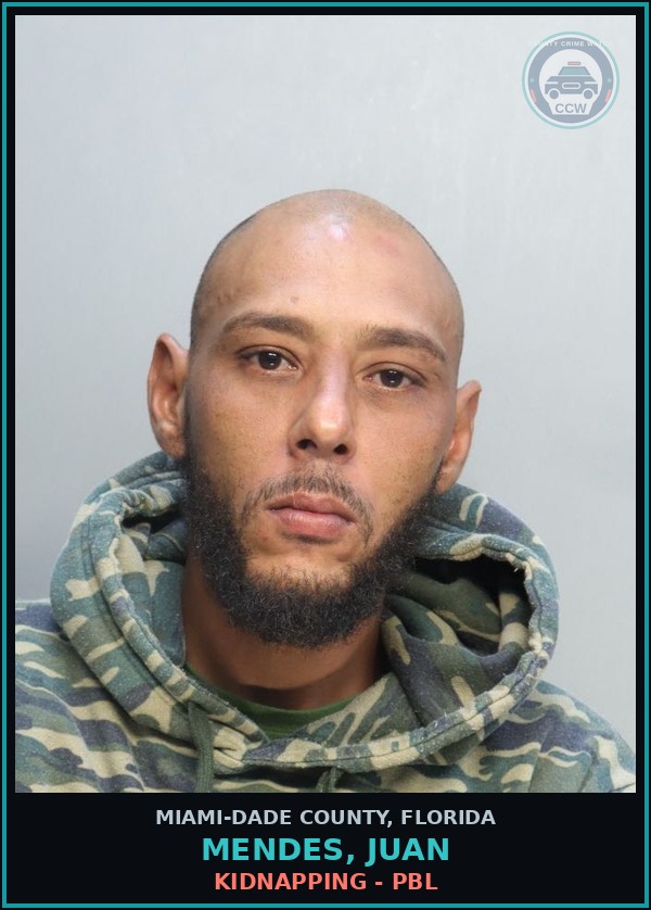 Booking mugshot of MENDES, JUAN in Miami-Dade County