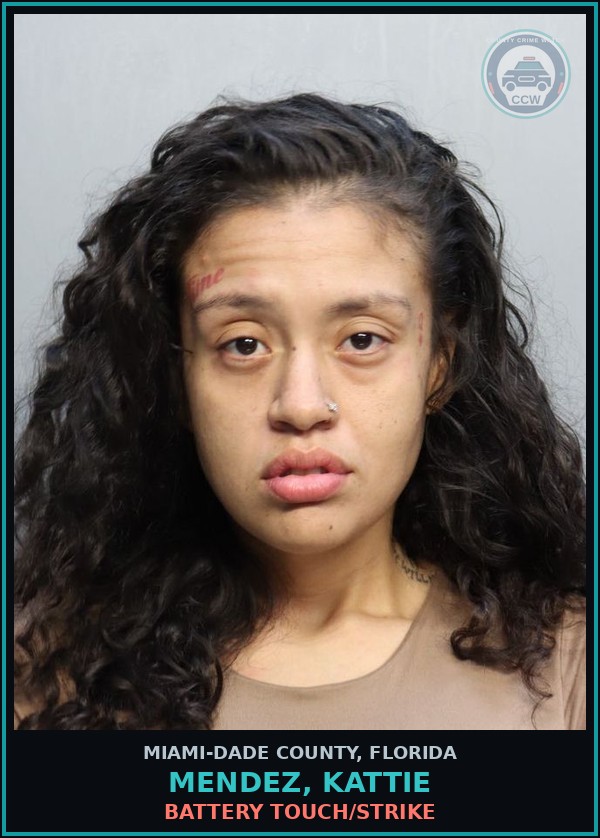 Booking mugshot of MENDEZ, KATTIE in Miami-Dade County