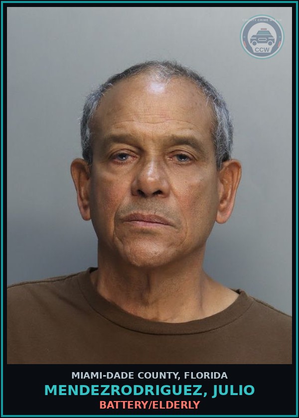 Booking mugshot of MENDEZRODRIGUEZ, JULIO in Miami-Dade County
