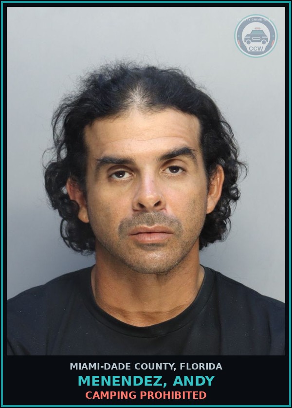 Booking mugshot of MENENDEZ, ANDY in Miami-Dade County
