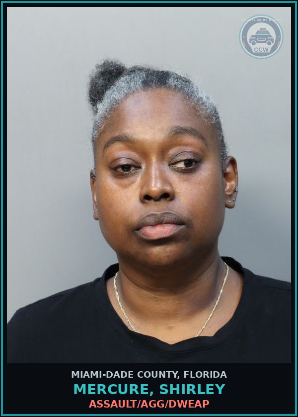 Booking mugshot of MERCURE, SHIRLEY in Miami-Dade County