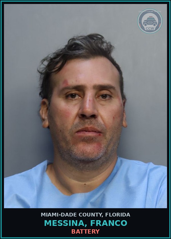 Booking mugshot of MESSINA, FRANCO in Miami-Dade County