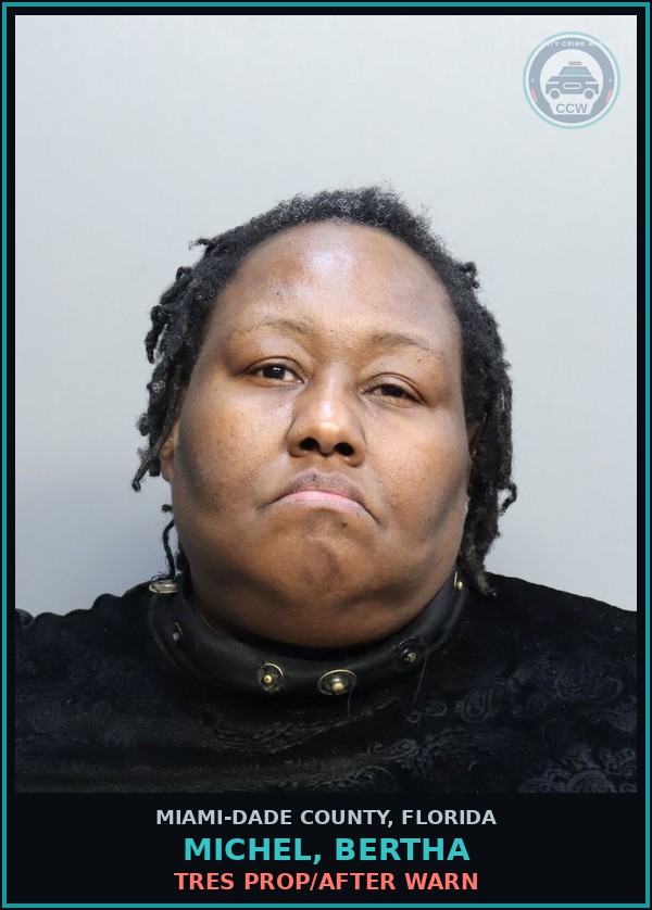 Booking mugshot of MICHEL, BERTHA in Miami-Dade County