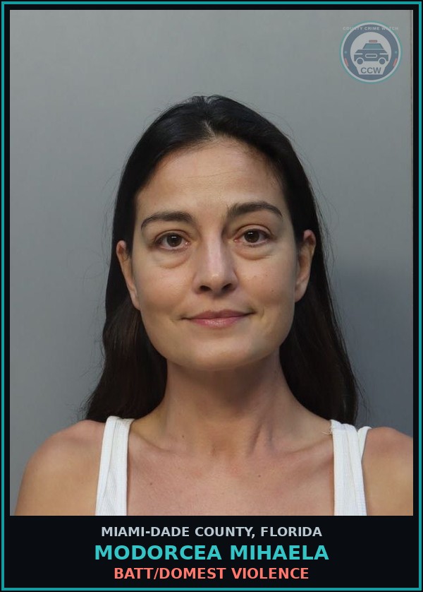 Booking mugshot of MODORCEA MIHAELA in Miami-Dade County