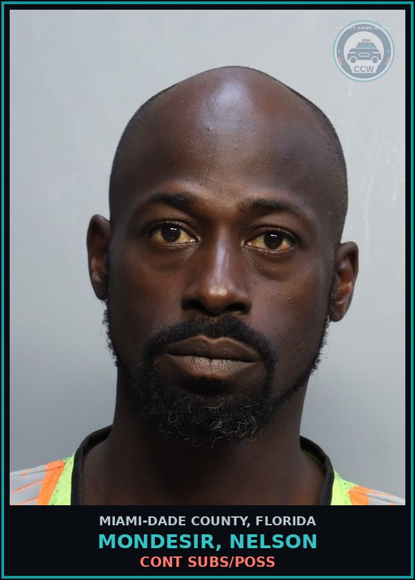 Booking mugshot of MONDESIR, NELSON in Miami-Dade County