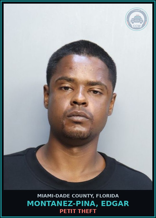Booking mugshot of MONTANEZ-PINA, EDGAR in Miami-Dade County