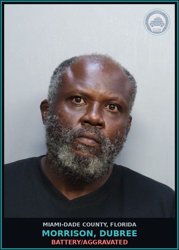 Booking mugshot of MORRISON, DUBREE in Miami-Dade County
