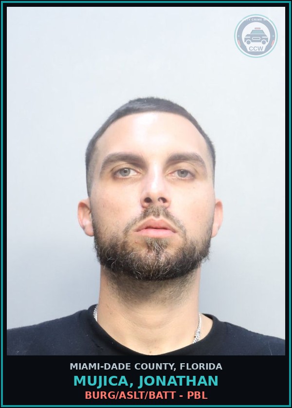 Booking mugshot of MUJICA, JONATHAN in Miami-Dade County