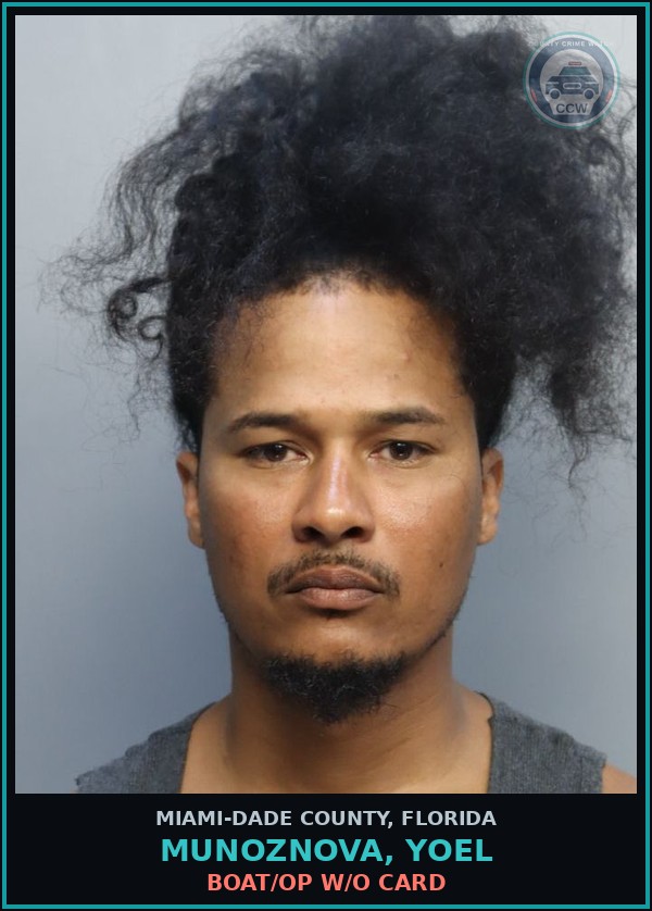 Booking mugshot of MUNOZNOVA, YOEL in Miami-Dade County