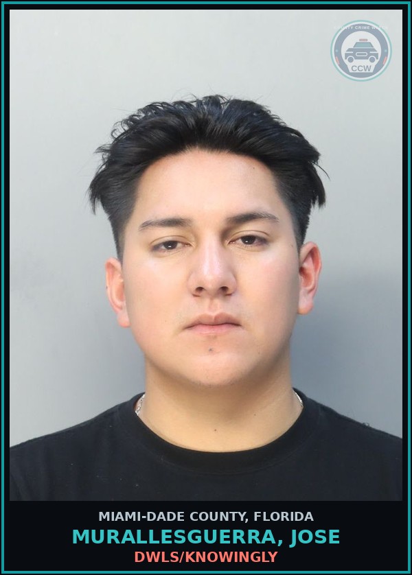 Booking mugshot of MURALLESGUERRA, JOSE in Miami-Dade County