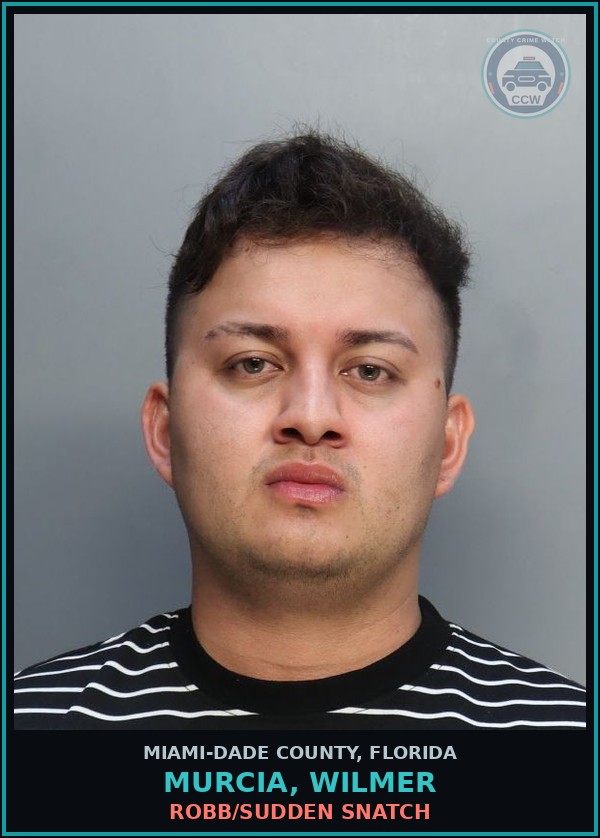 Booking mugshot of MURCIA, WILMER in Miami-Dade County