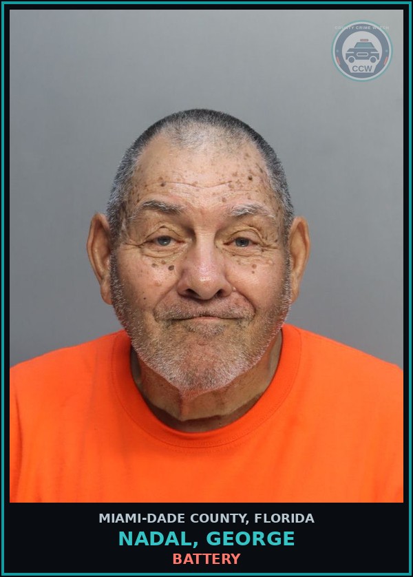 Booking mugshot of NADAL, GEORGE in Miami-Dade County
