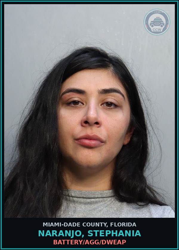 Booking mugshot of NARANJO, STEPHANIA in Miami-Dade County