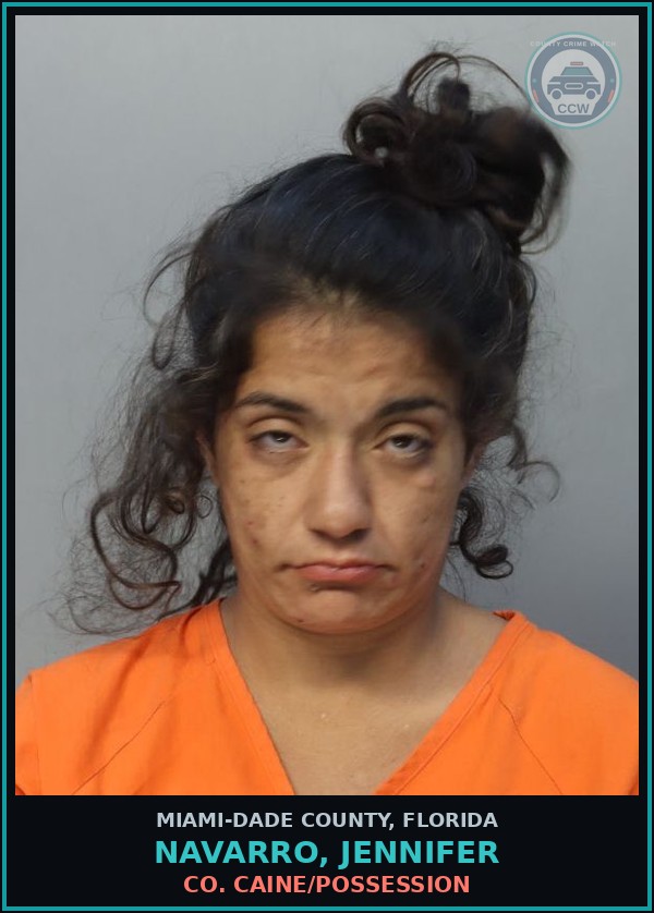 Booking mugshot of NAVARRO, JENNIFER in Miami-Dade County