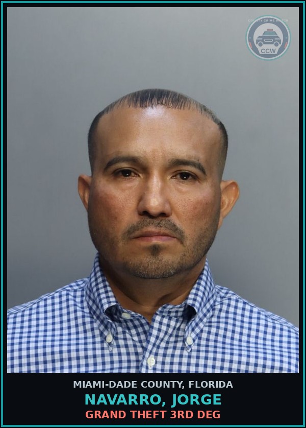 Booking mugshot of NAVARRO, JORGE in Miami-Dade County