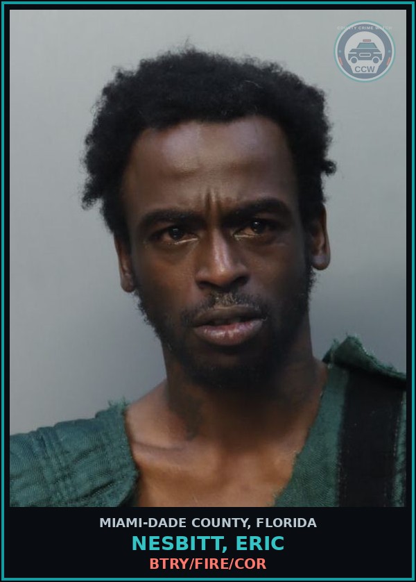 Booking mugshot of NESBITT, ERIC in Miami-Dade County