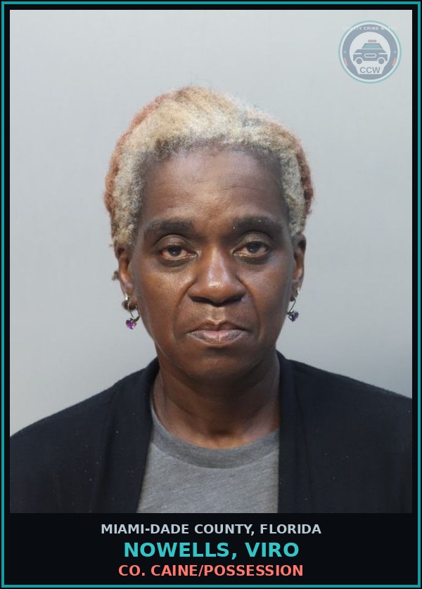 Booking mugshot of NOWELLS, VIRO in Miami-Dade County